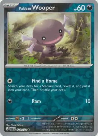 Paldea Evolved Paldean Wooper #128/193 reverse holo